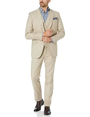 Adam Baker Men's Classic Fit 3-Piece (Jacket, Vets, Trousers) Vested Suit Set - Many Sizes & Colors Available