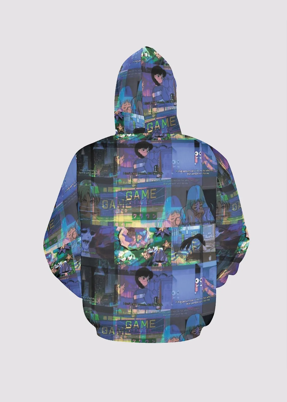 Anime Vaporwave Glitch Hoodie