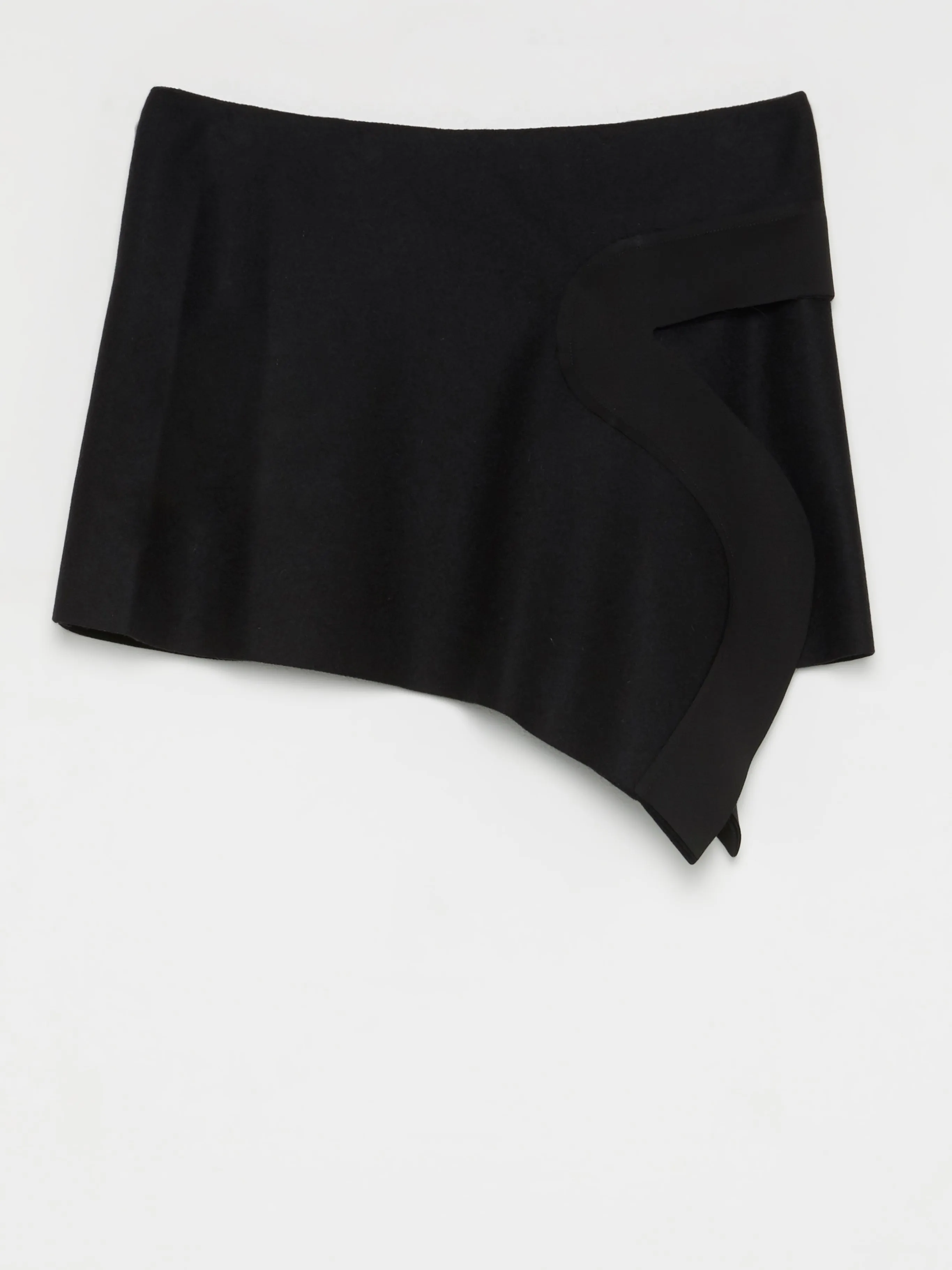 Black Flap Mini Skirt