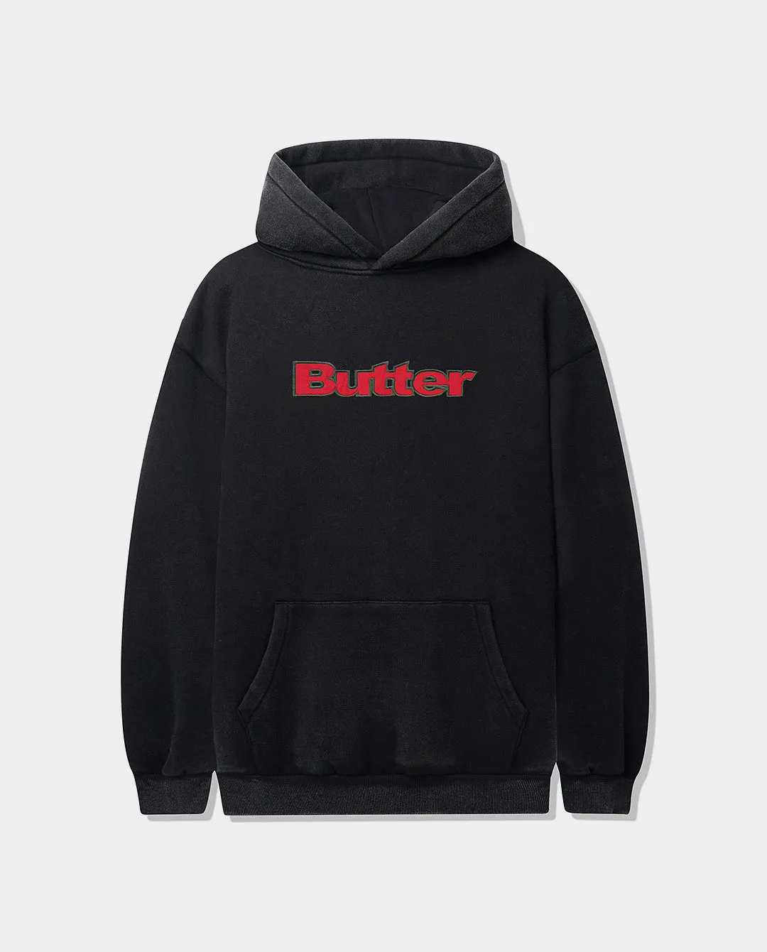 Butter Goods - Nylon Logo Applique Pullover Hood - Black