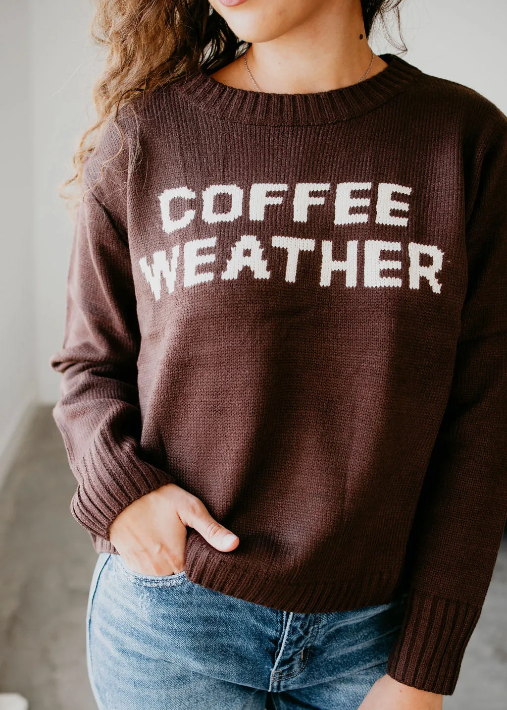 Coffee Weather Knit Sweater