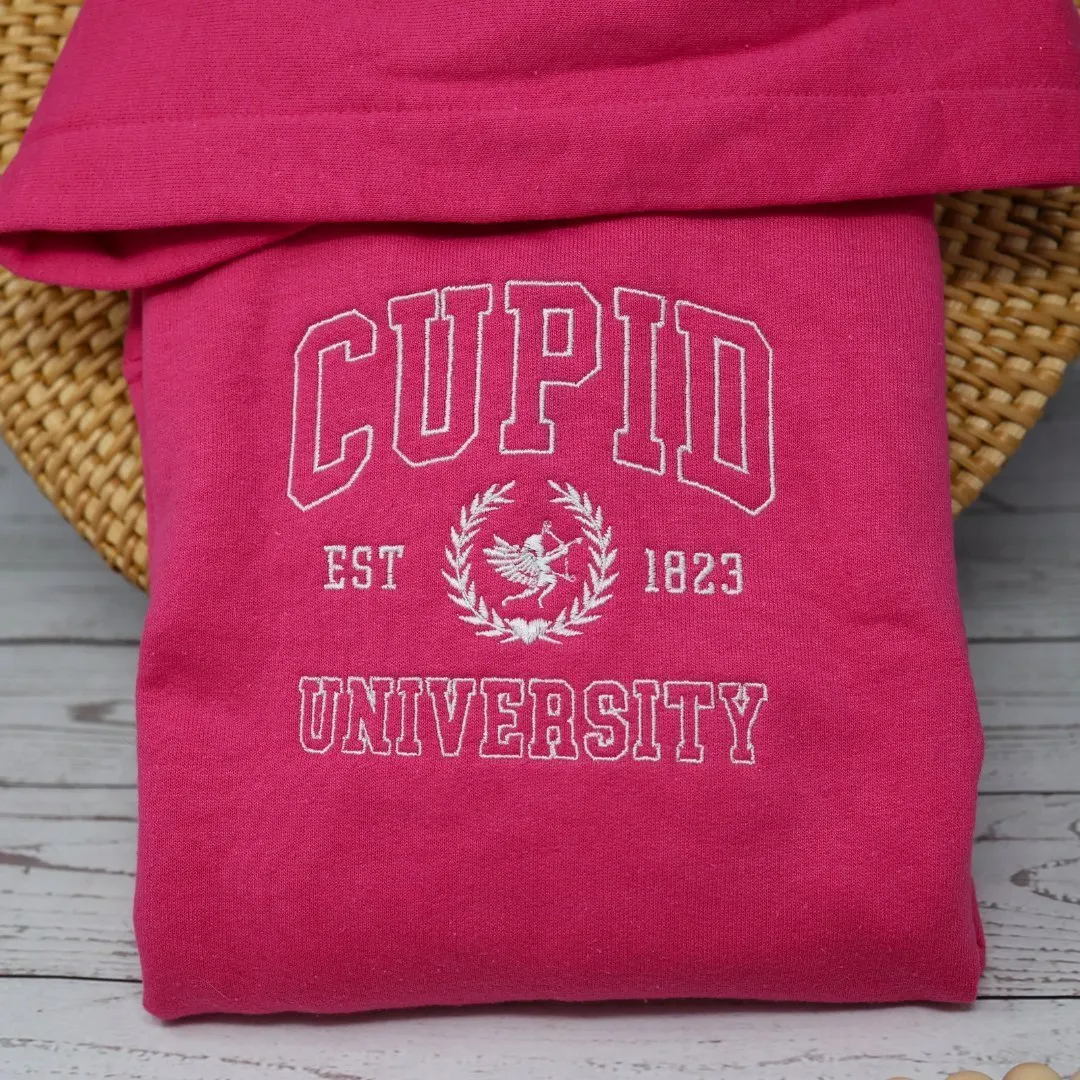 Cupid University Embroidered Kids Hoodie