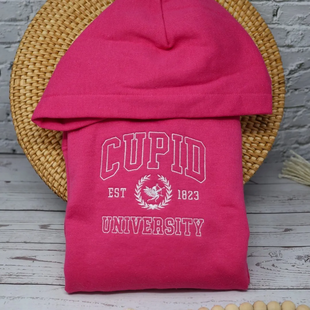 Cupid University Embroidered Kids Hoodie