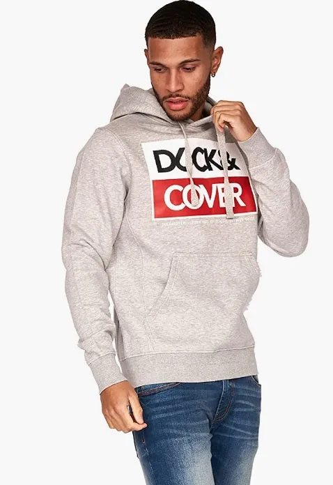 Duck And Cover Mens Casual Slimtex Hoodie - Grey Marl