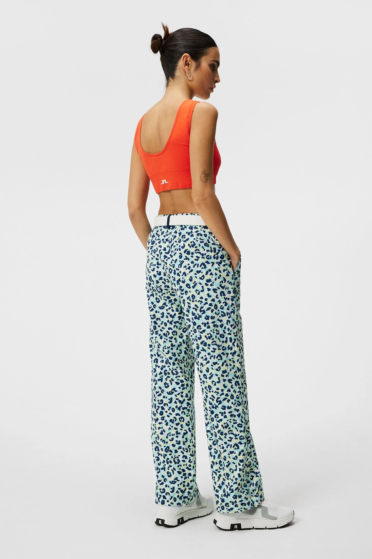 Evertine Rain Pant Print / Leopard Aruba Blue