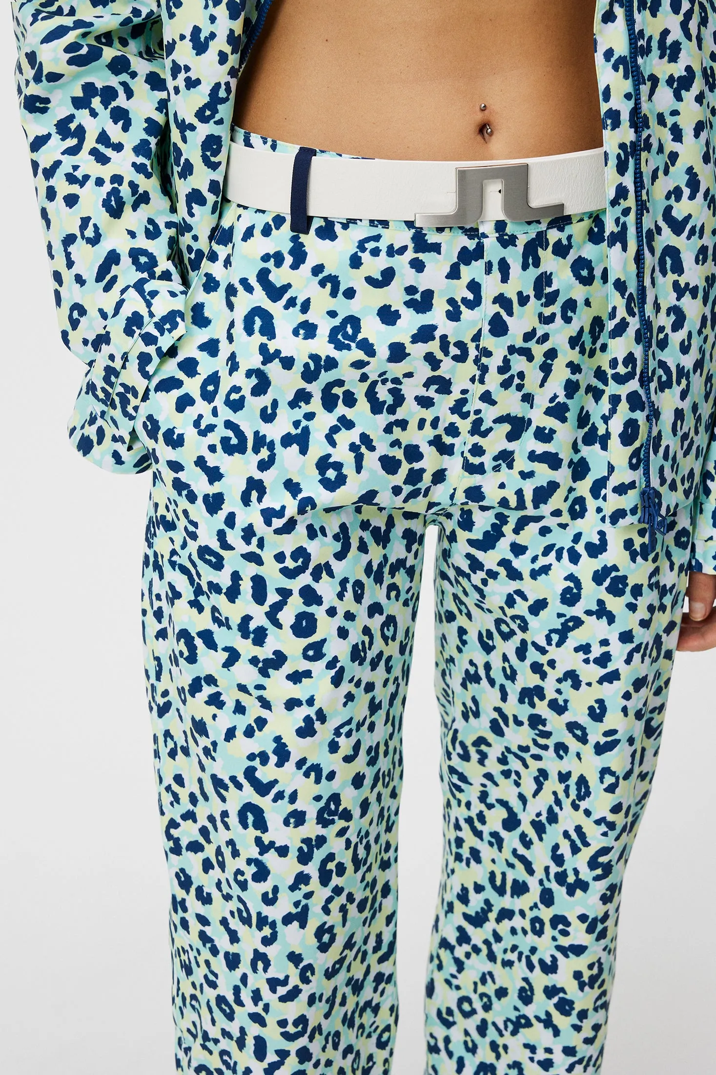 Evertine Rain Pant Print / Leopard Aruba Blue