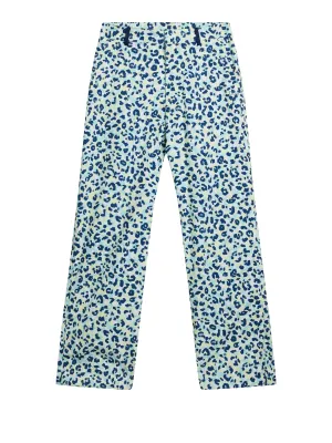 Evertine Rain Pant Print / Leopard Aruba Blue