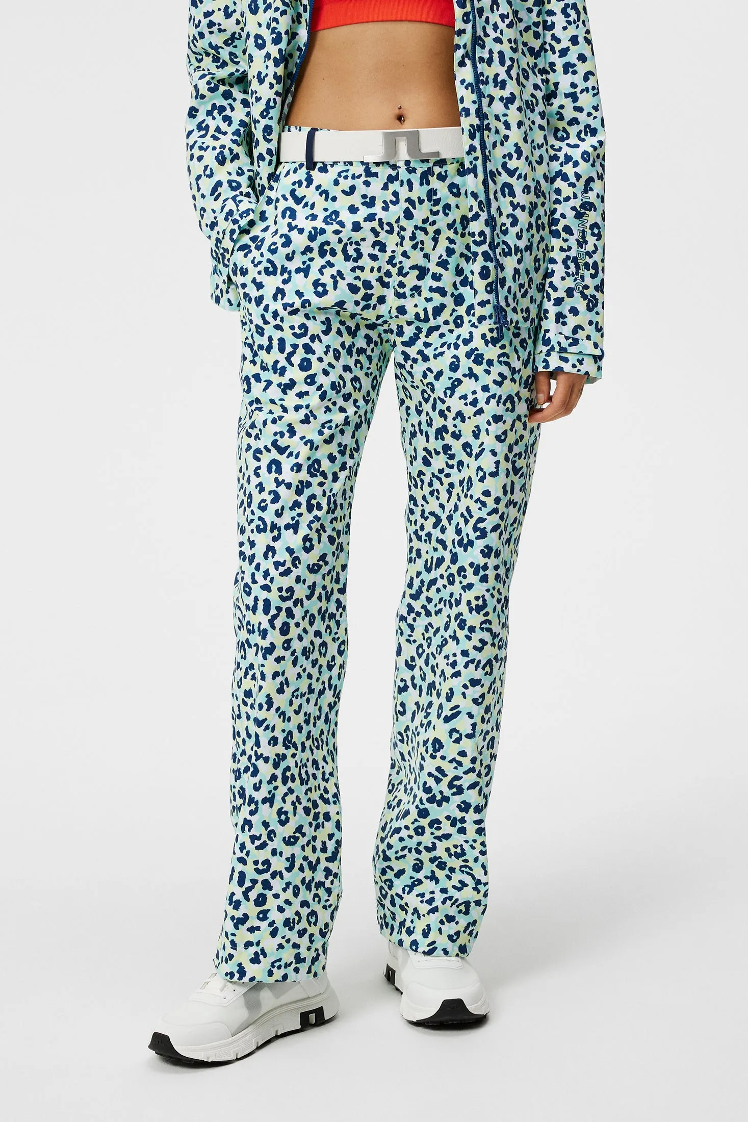 Evertine Rain Pant Print / Leopard Aruba Blue