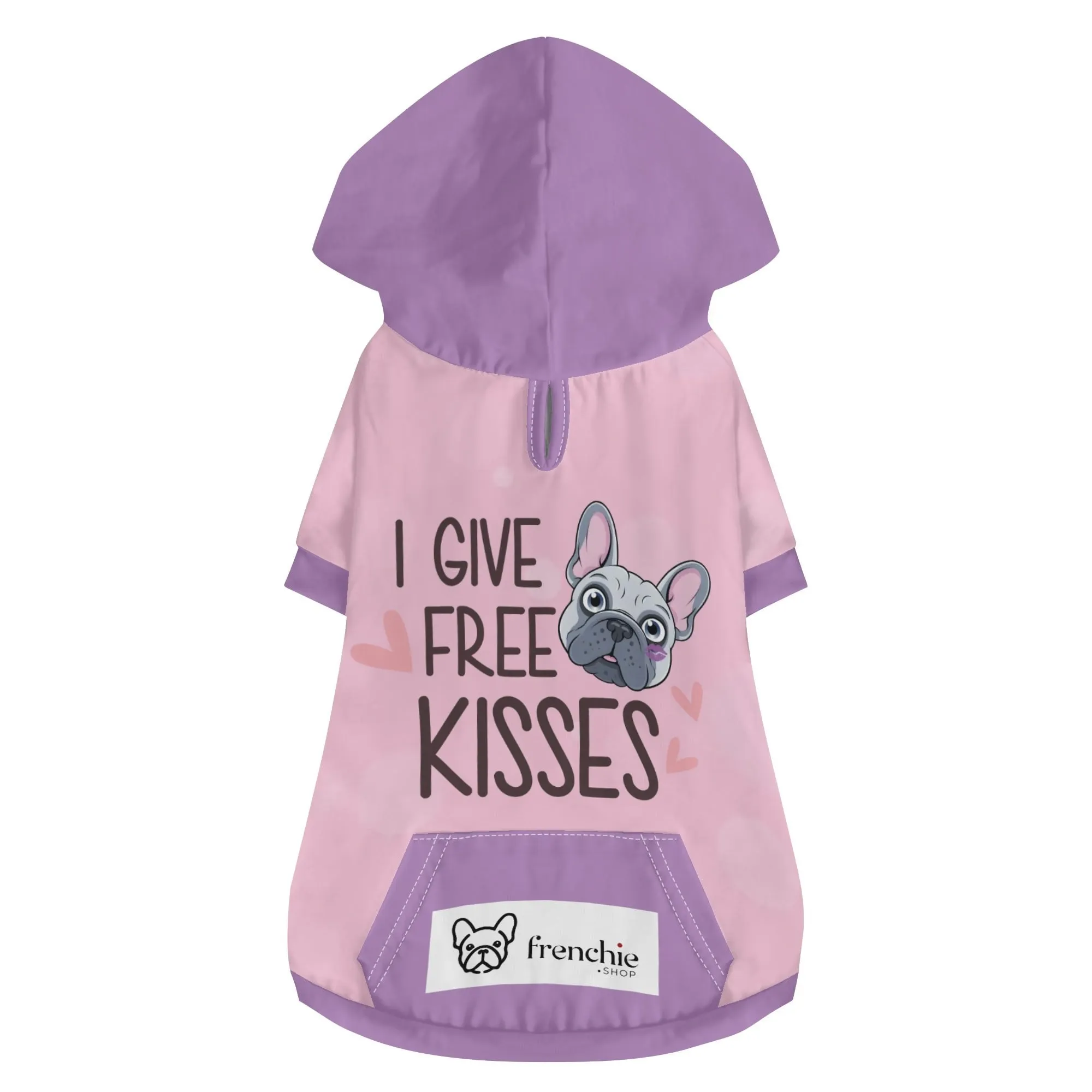 I Give Free Kisses - Hoodies for French Bulldog  | Frenchie Shop Original