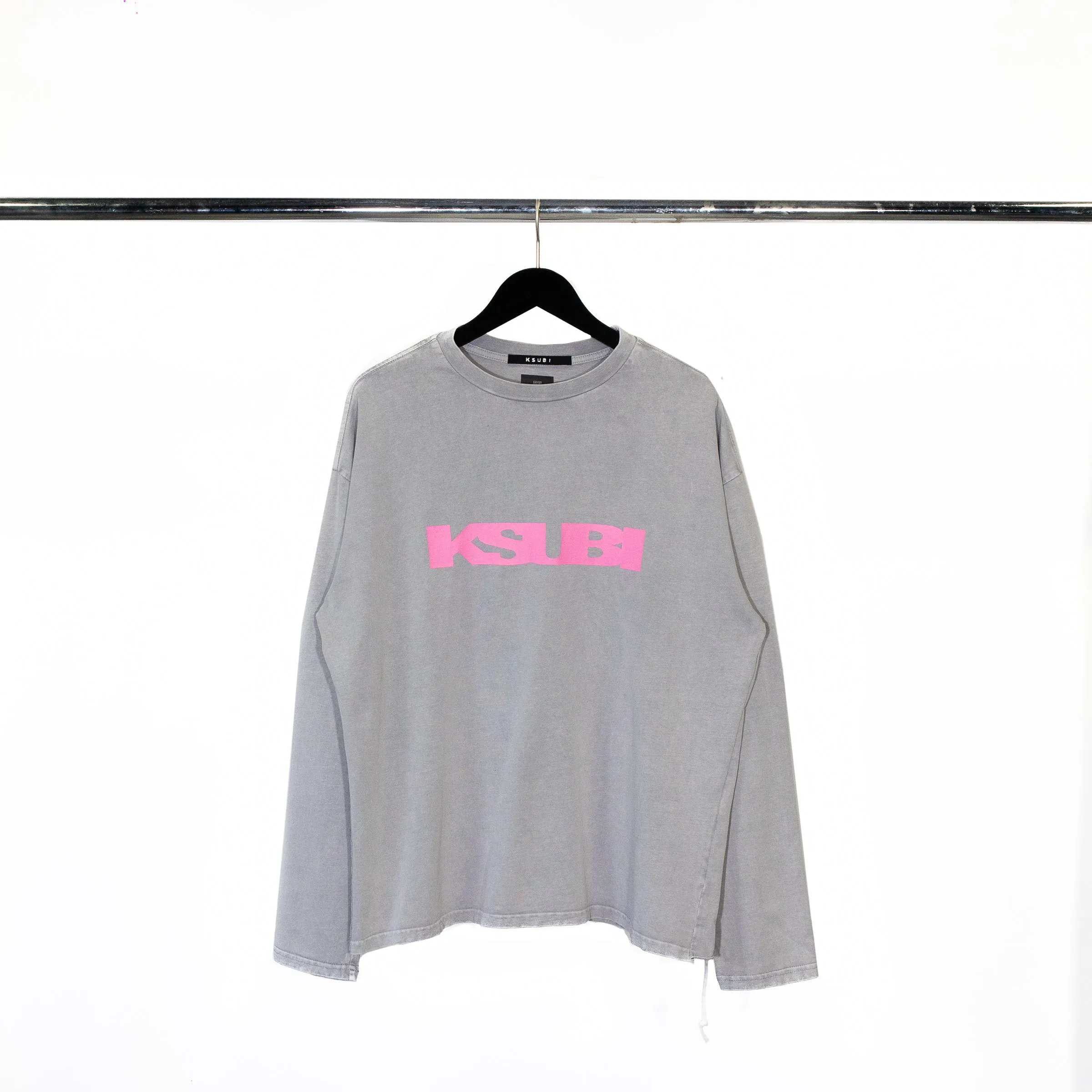 KSUBI SOFT BIGGIE LS TEE "GREY MARBLE"