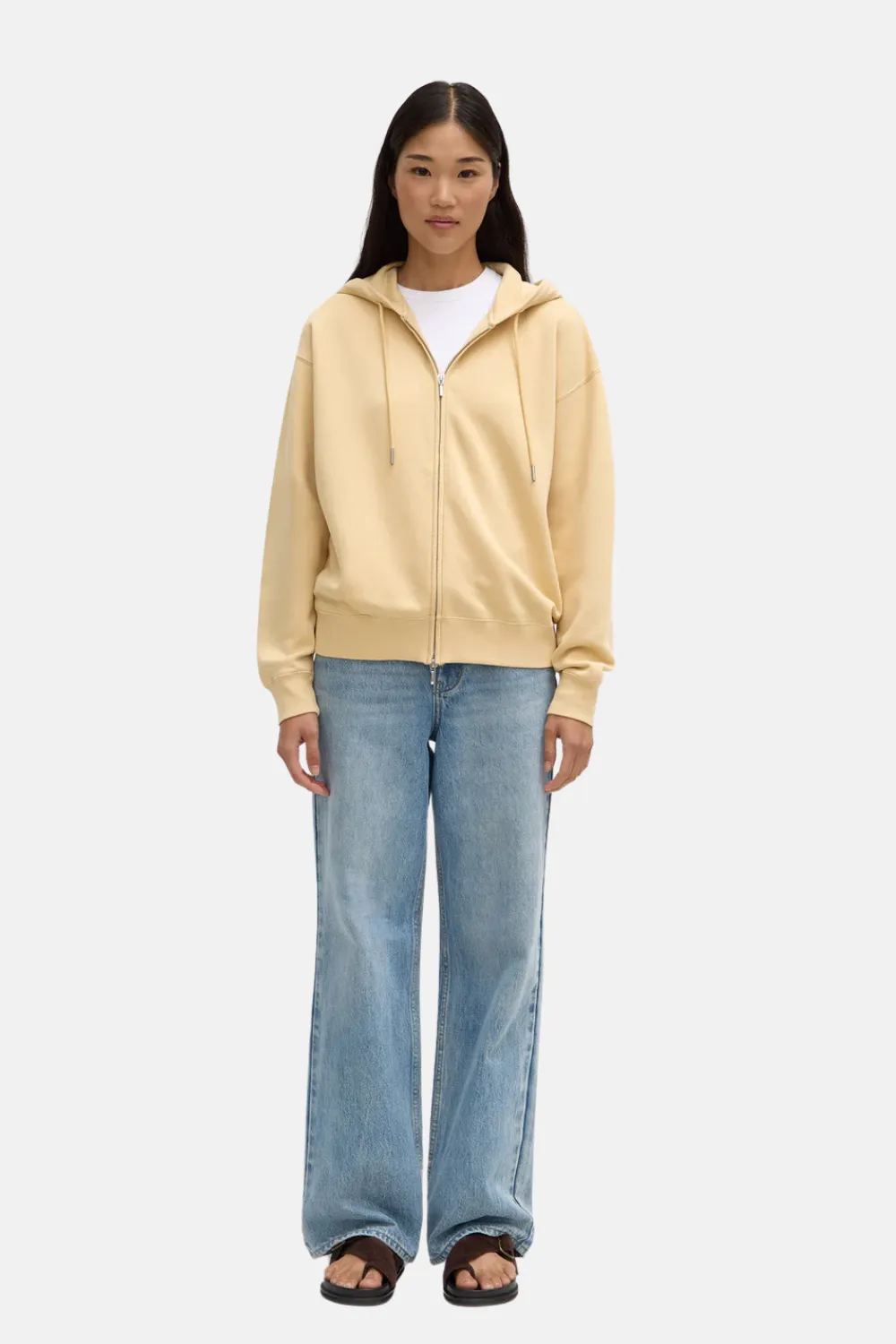 Louisa Hooded Zip Sweater | Chamomile