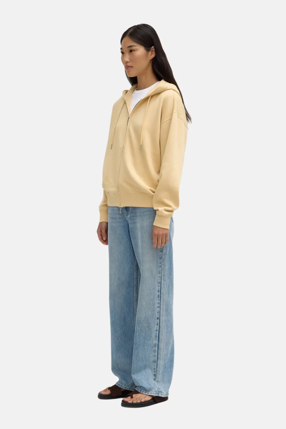 Louisa Hooded Zip Sweater | Chamomile