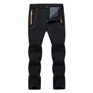 Men's Outdoor Water Repellent Fleece Lining Soft Shell Pants