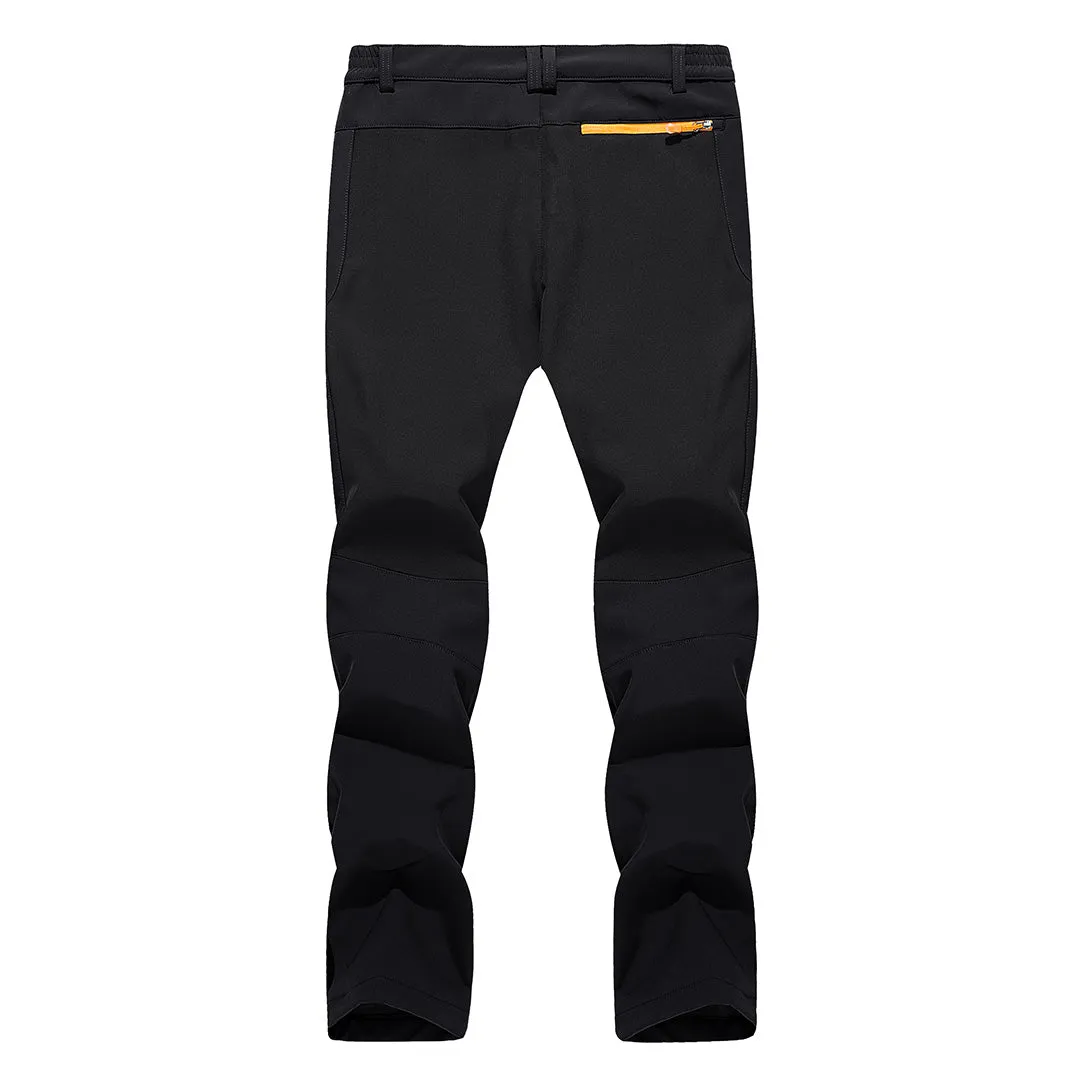 Men's Outdoor Water Repellent Fleece Lining Soft Shell Pants