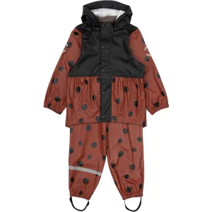 Mikk-Line Henna Ladybug Suspenders Rain Set