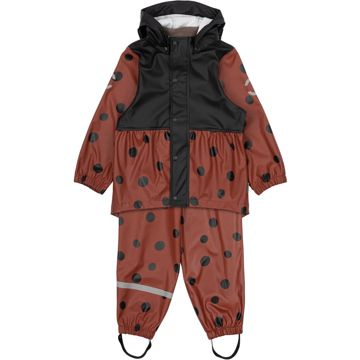 Mikk-Line Henna Ladybug Suspenders Rain Set