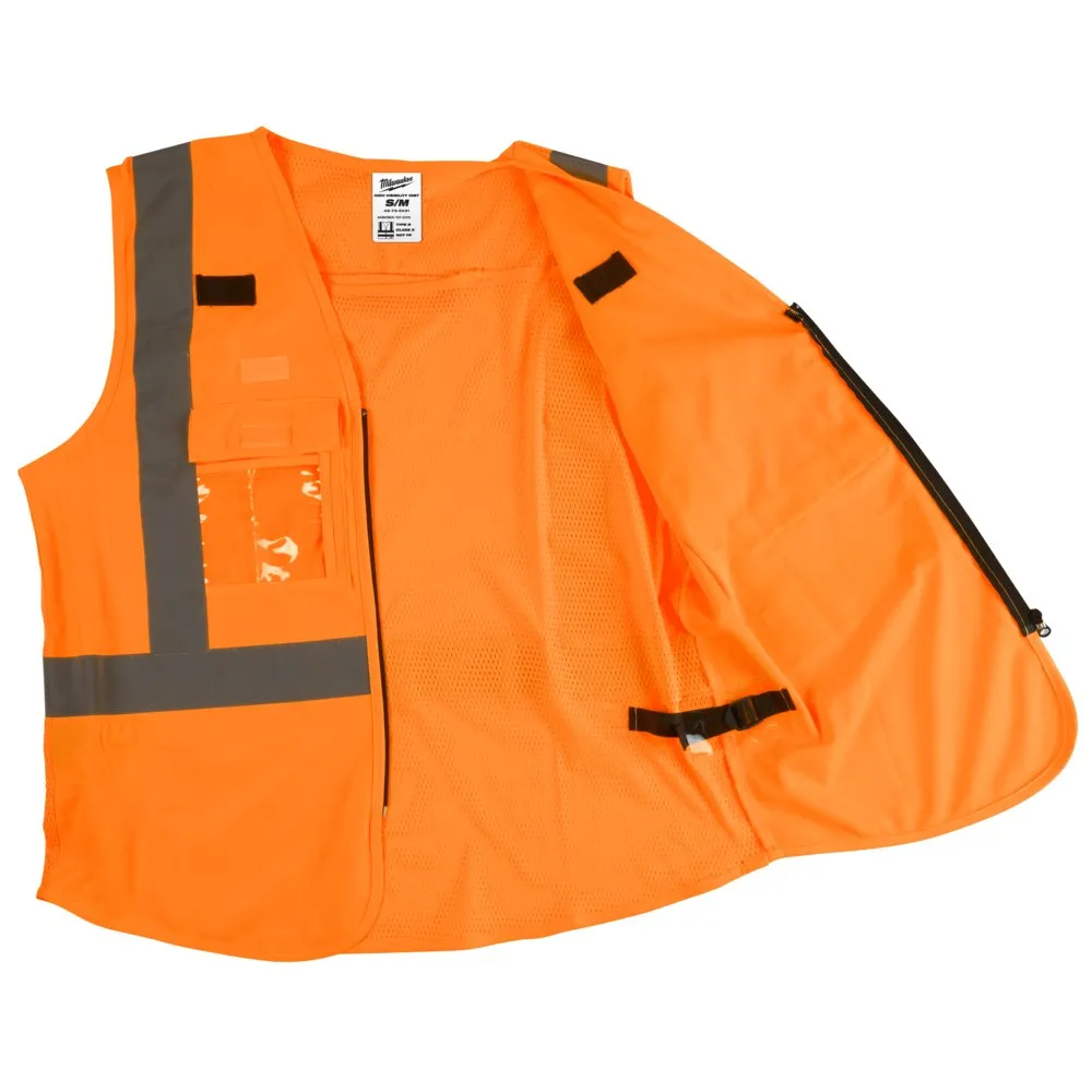 Milwaukee 48735031 S/M Orange High Visibility Safety Vest