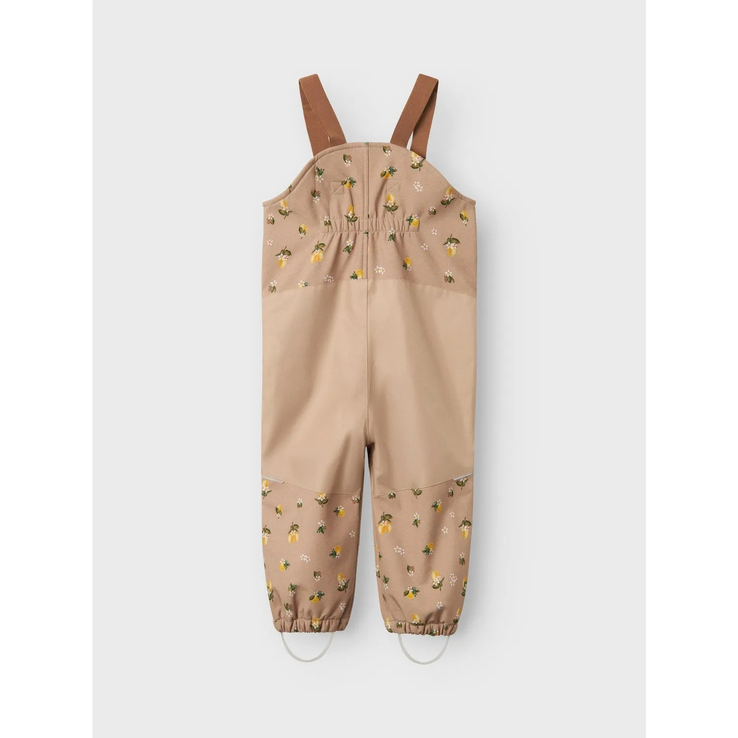 Name It Light Taupe Lemons Alfa08 Softshell Bib Pants AOP Fo