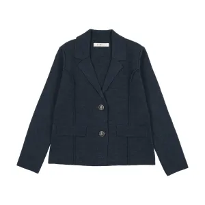 Navy Knit Blazer