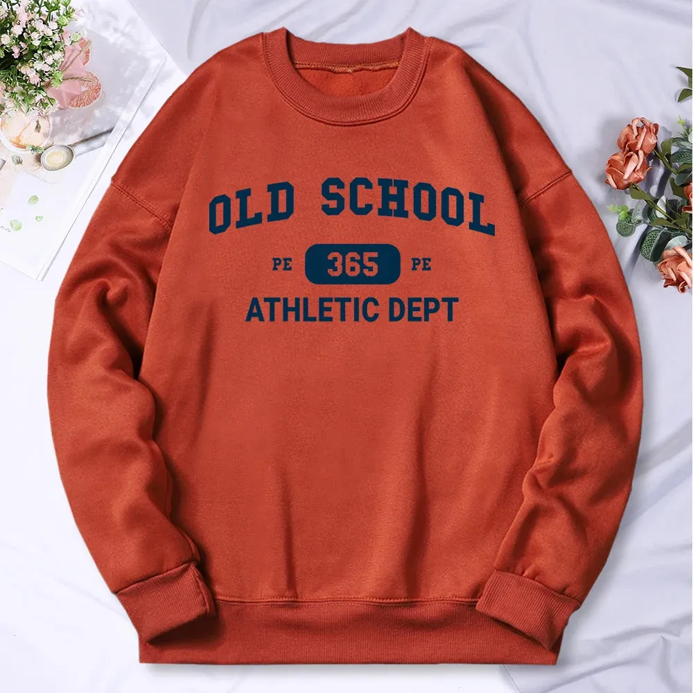 Old School Pe 365 Athletic Dept Print Hoodies Women Fleece Warm Comfortable Hoodie Fashion Classic Hoody Loose Original Clothes