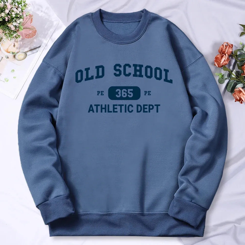 Old School Pe 365 Athletic Dept Print Hoodies Women Fleece Warm Comfortable Hoodie Fashion Classic Hoody Loose Original Clothes