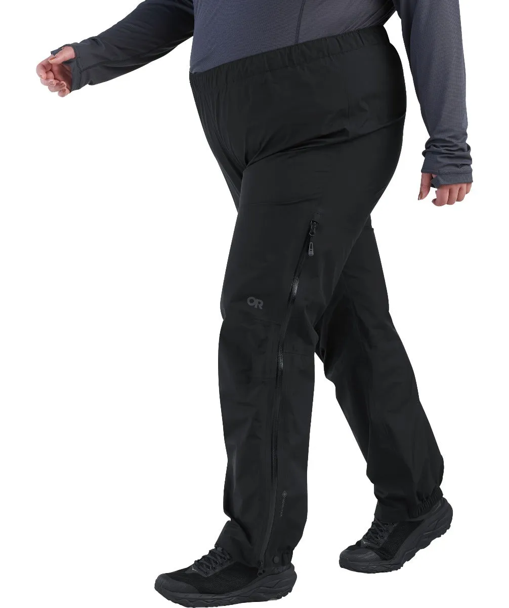 Outdoor Research Aspire 3L Women's Plus Size Rain Shell Pants Black 2X - 4X