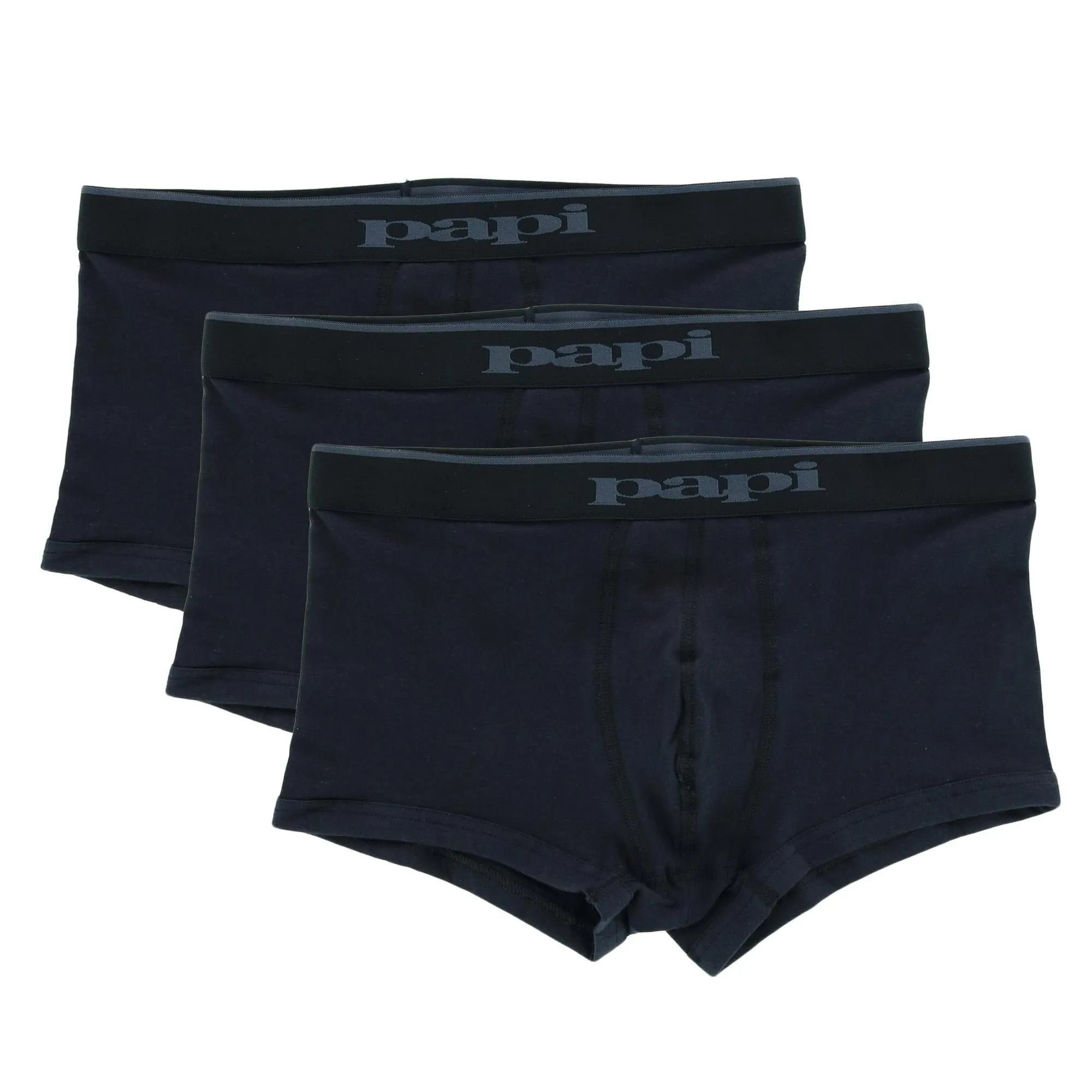 Papi Men's Solid Brazilian Cut Trunks (3 Pack)