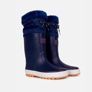 Puddleflex Fleece Lined Wellies, Navy