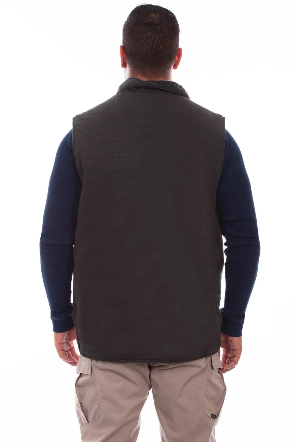 Scully Mens Charcoal 100% Cotton Durable Canvas Vest