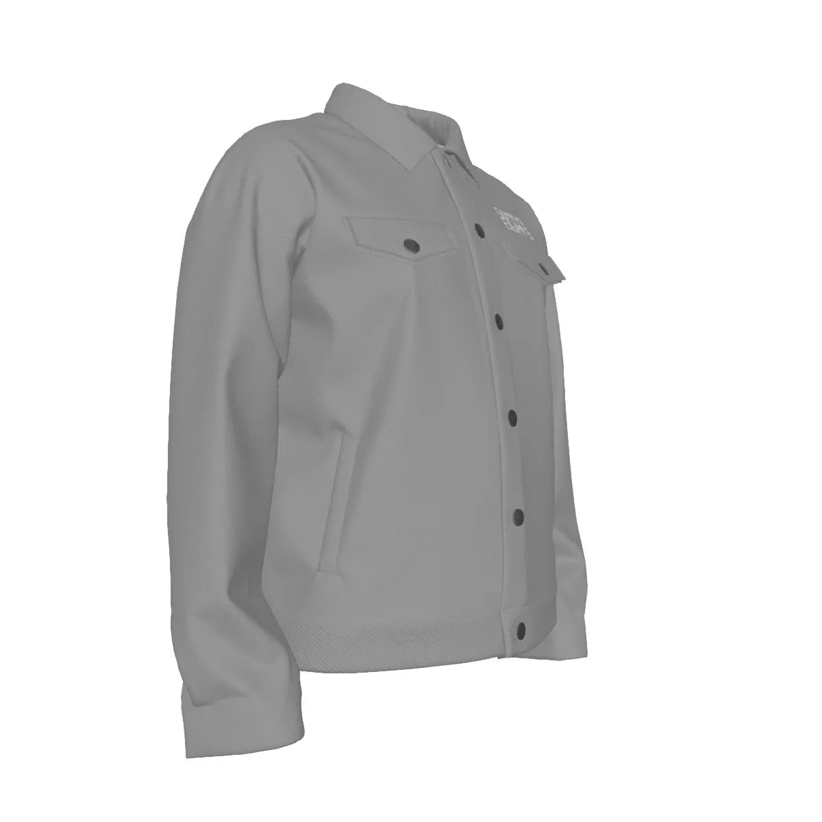 Sixty Eight 93 Logo White Grey Unisex Lapel Jacket