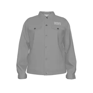 Sixty Eight 93 Logo White Grey Unisex Lapel Jacket