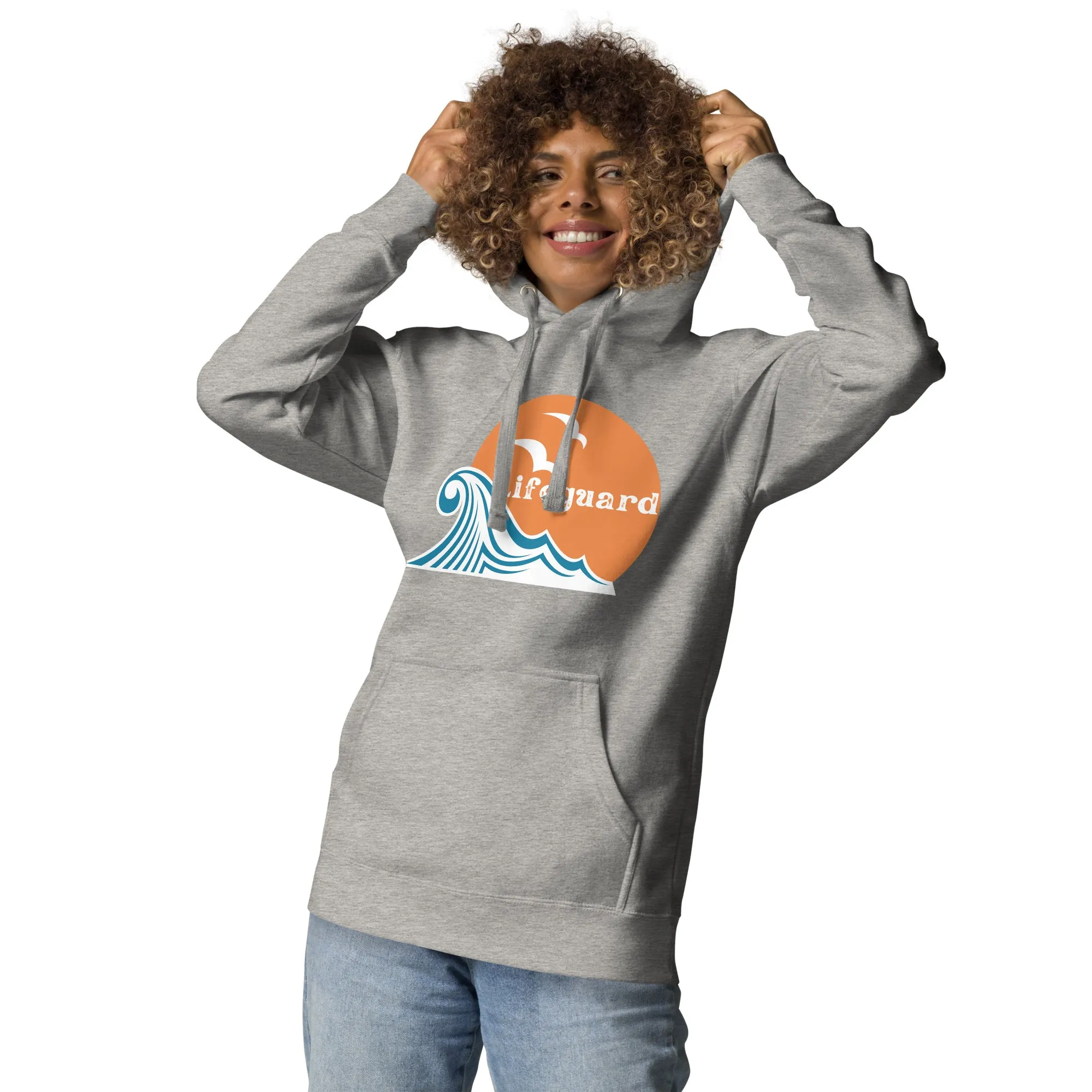 Unisex lifeguard graphic printed hoodies