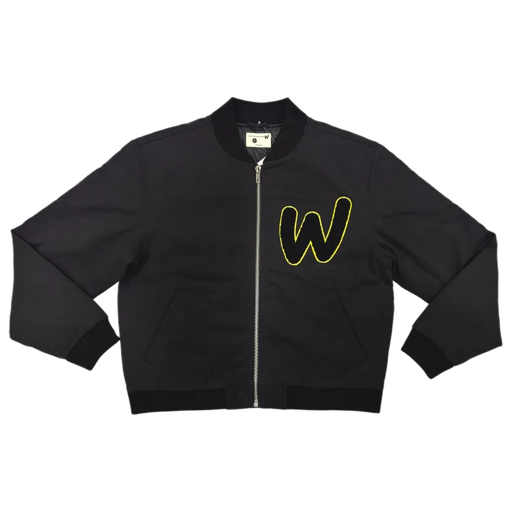 Wild Things Allen Canvas Bomber Jacket in Black