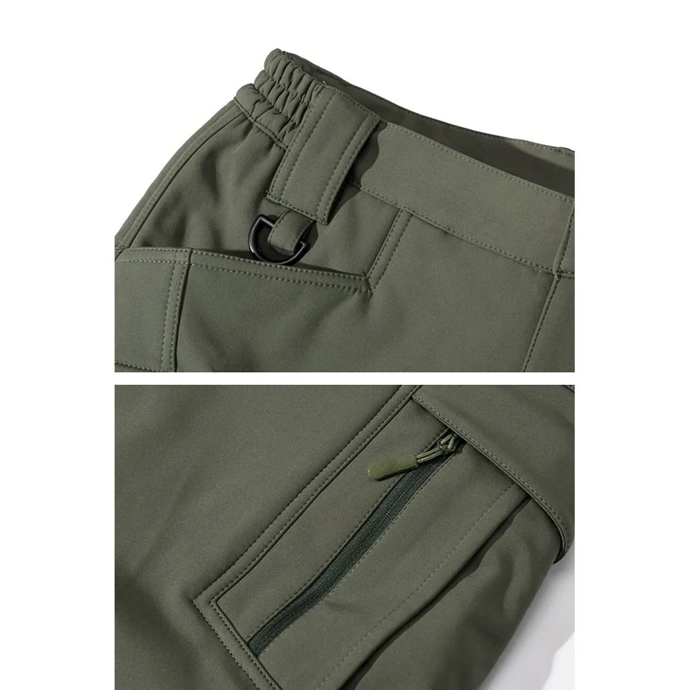 Winter Softshell Pants Military Tactical Pants Mens Hunt Fleece Cargo Pants