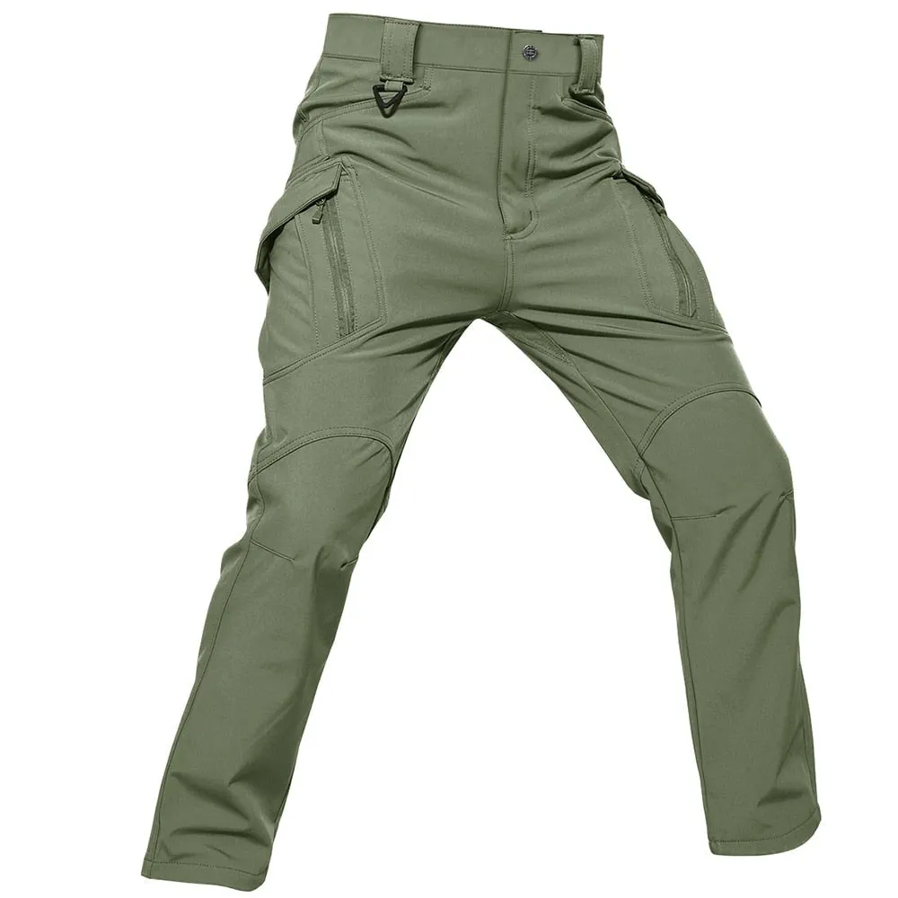 Winter Softshell Pants Military Tactical Pants Mens Hunt Fleece Cargo Pants