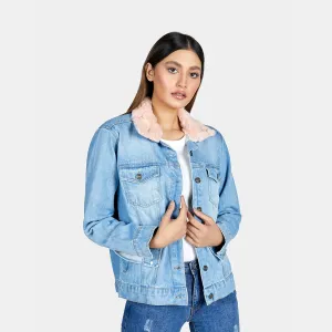 Women's Sherpa Denim Jacket