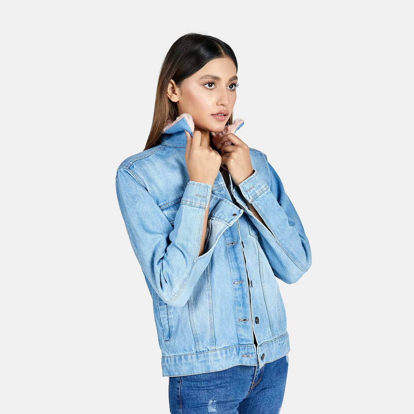 Women's Sherpa Denim Jacket