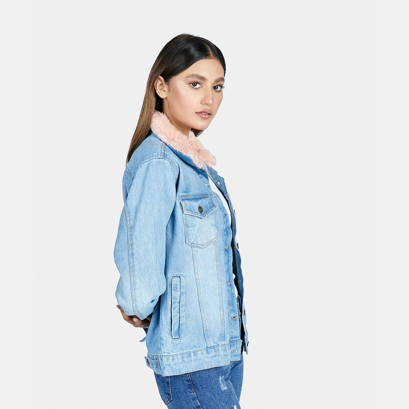 Women's Sherpa Denim Jacket